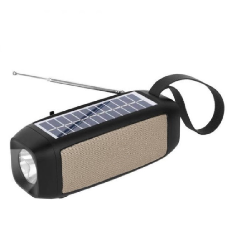 Boxa portabila bluetooth USB functie radio si lanterna cu incarcare solara 
